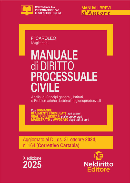 Manuale Breve di Diritto Processuale Civile 2025 - Caroleo, Spaziani