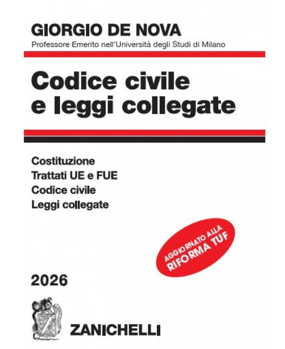 PREVENDITA Codice civile e leggi collegate 2026 - G. DE NOVA