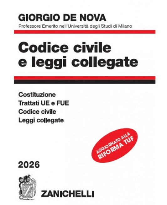 PREVENDITA Codice civile e leggi collegate 2026 - G. DE NOVA