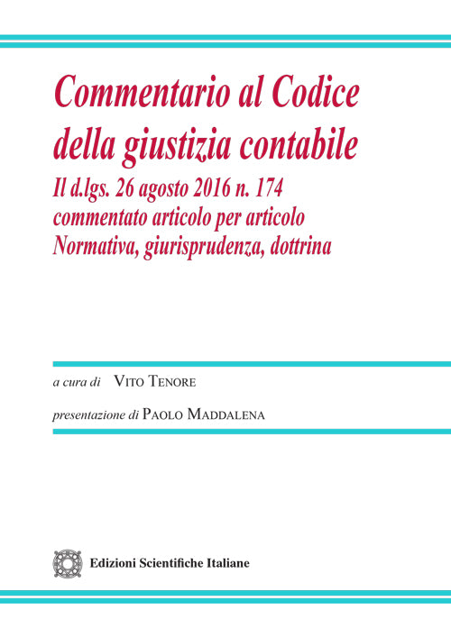 Commentario al Codice della Giustizia Contabile - Vito Tenore - 9788849554618