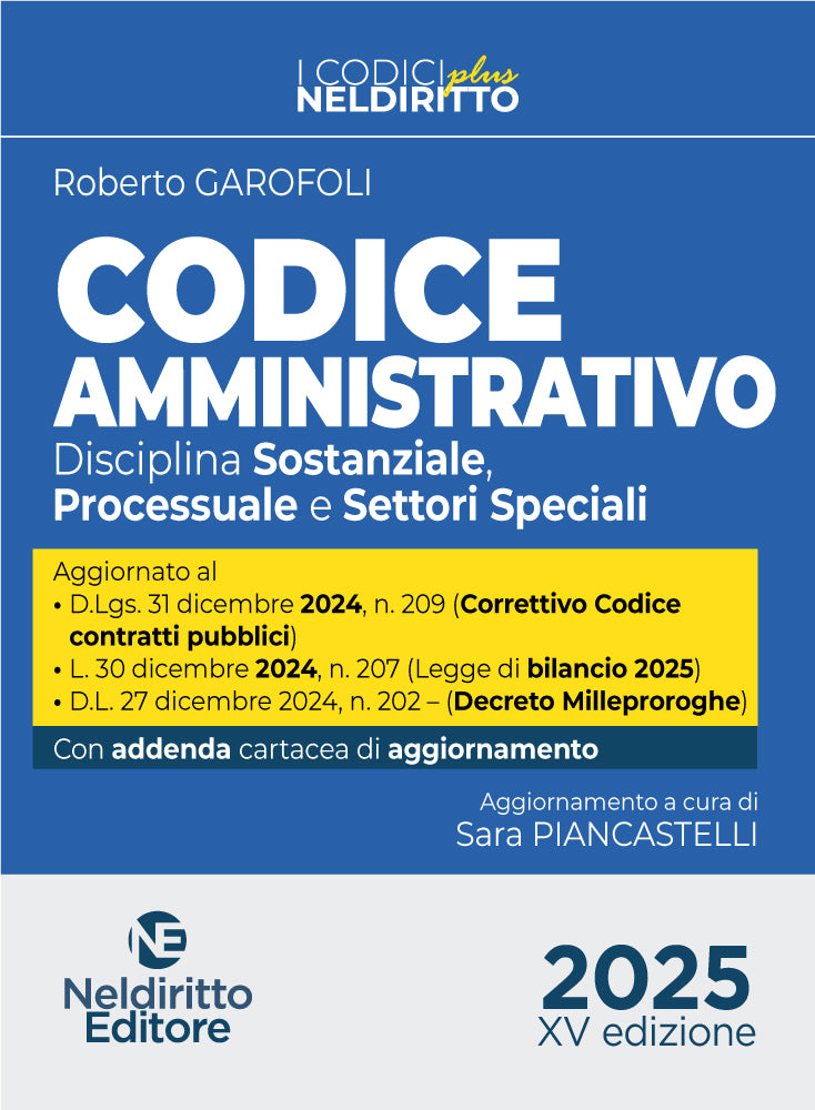 Codice Amministrativo normativo Plus 2025 - Garofoli