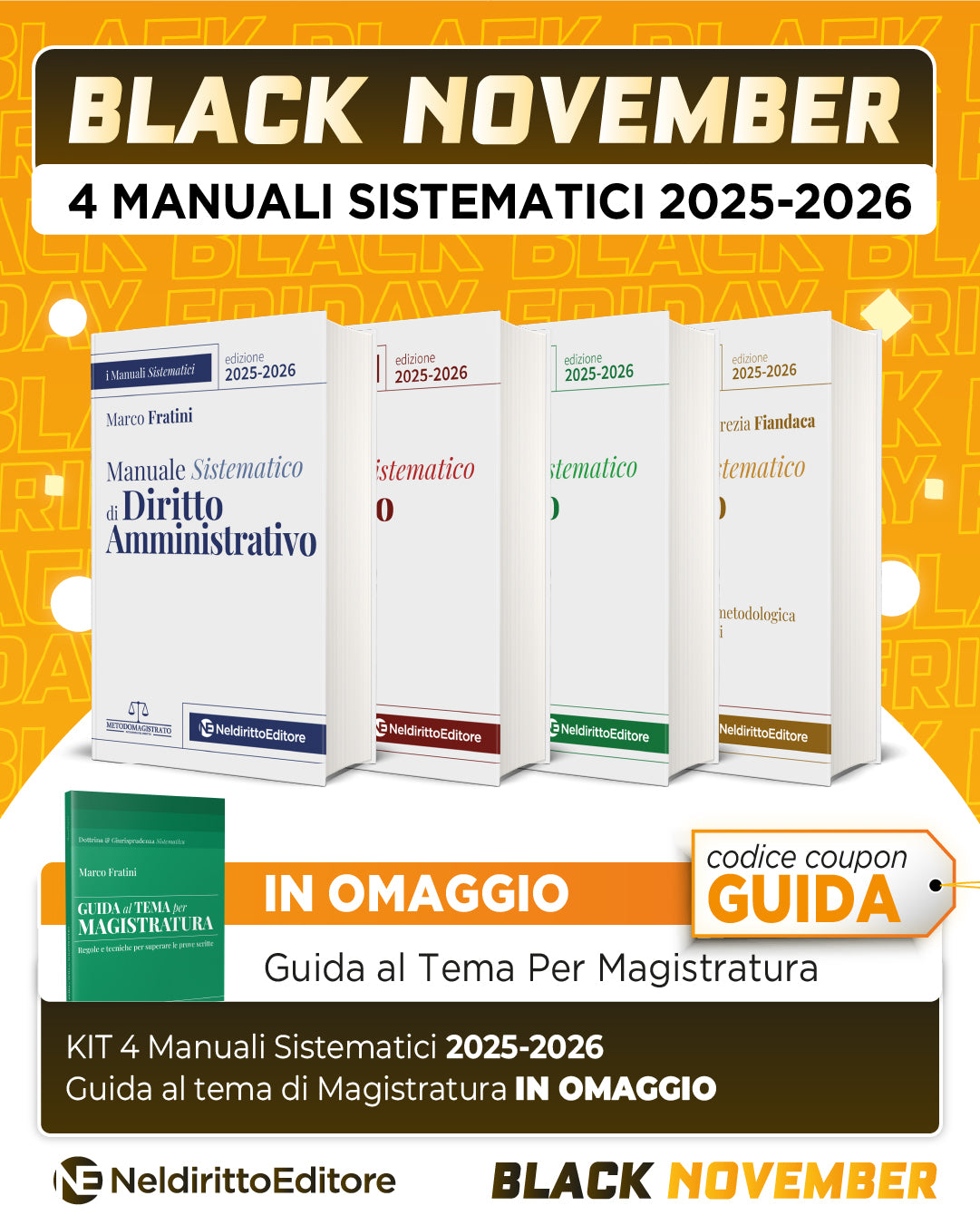 kit 4 Manuali Sistematici M. Fratini 2025-2026 Civile + Amministrativo + Penale Parte Speciale + Penale Parte Generale IN OMAGGIO Guida al tema per Magistratura