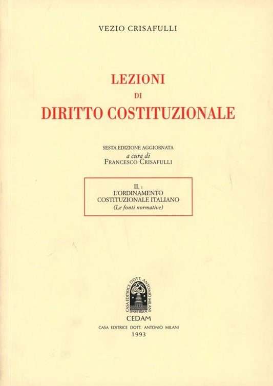 LEZIONI DI DIRITTO COSTITUZIONALE Vol. 2 - CRISAFULLI