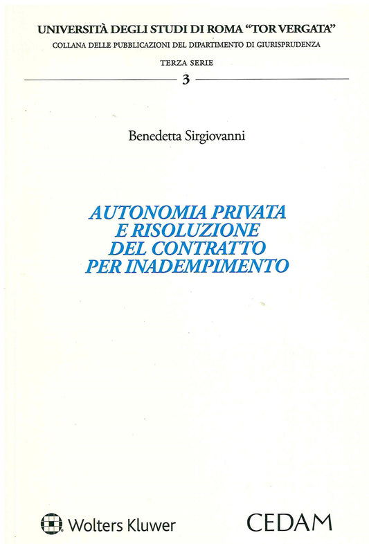 AUTONOMIA PRIVATA RISOLUZIONE CONTR.INAD - SIRGIOVANNI