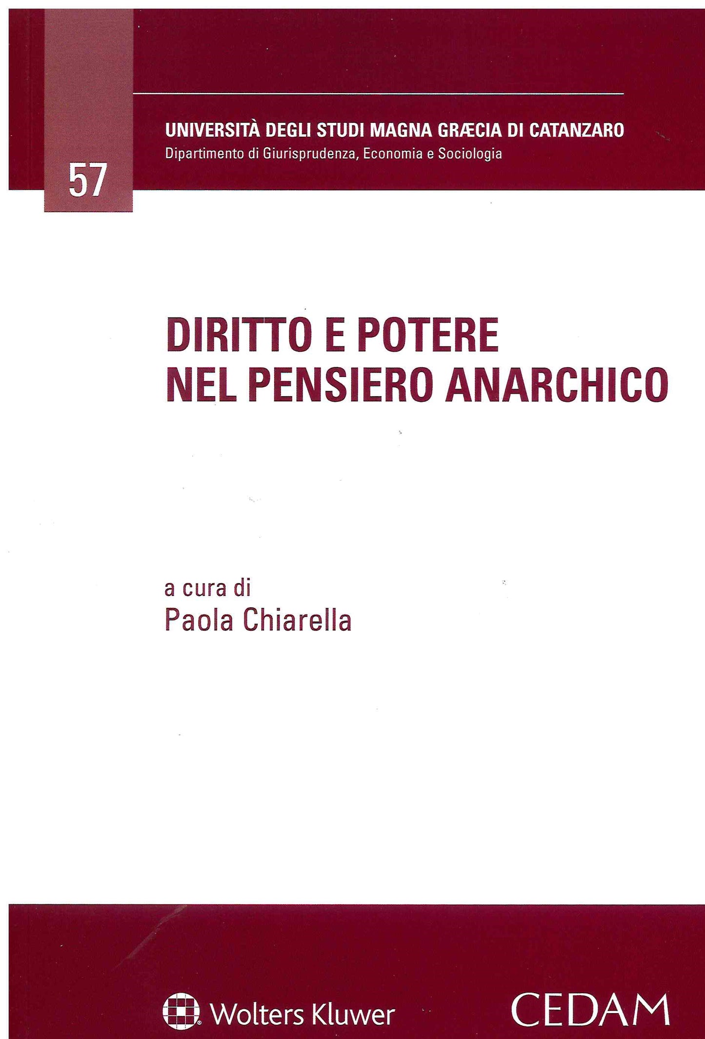 DIRITTO E POTERE PENSIERO ANARCHICO - CHIARELLA