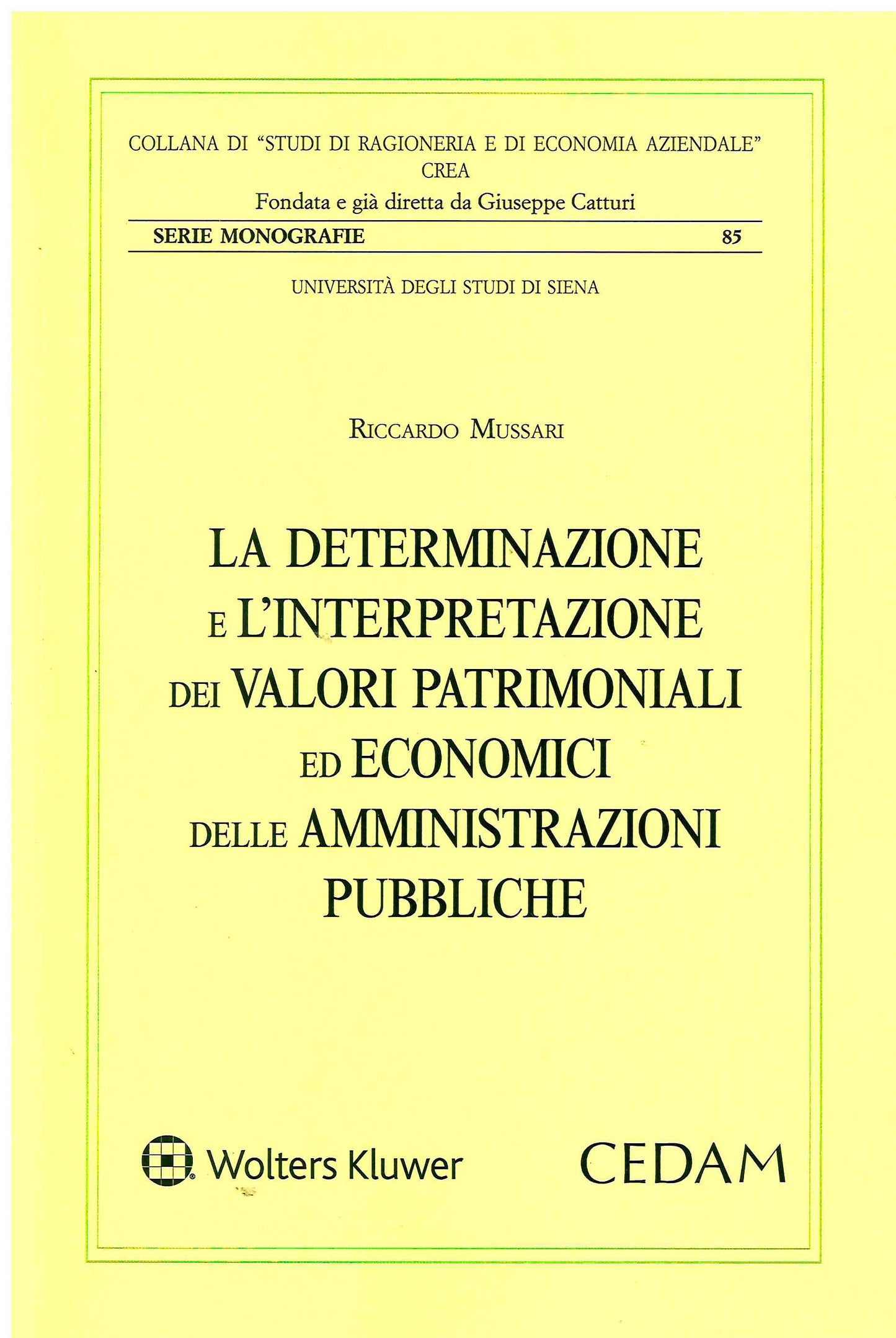 DETERMINAZIONE INTERPRETAZIONE VALORI PA - MUSSARI