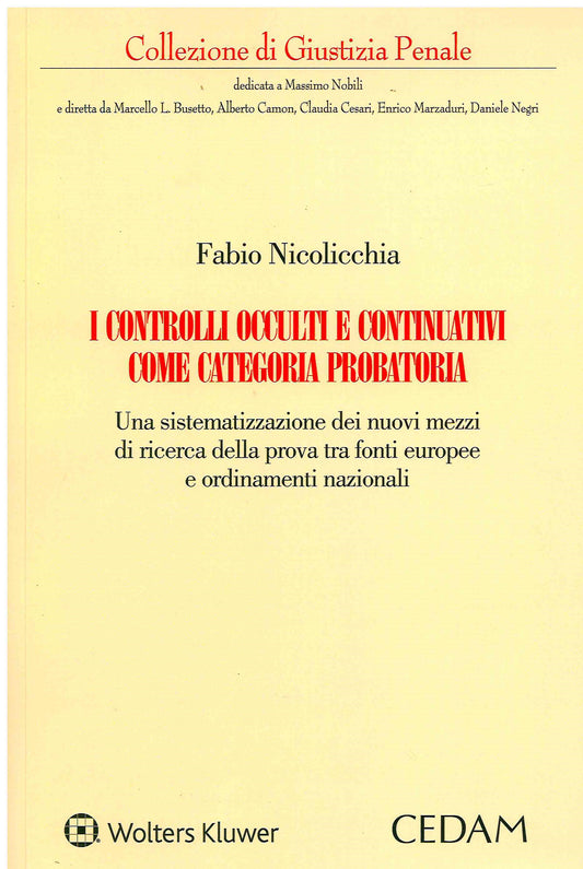 CONTROLLI OCCULTI E CONTINUATIVI - NICOLICCHIA