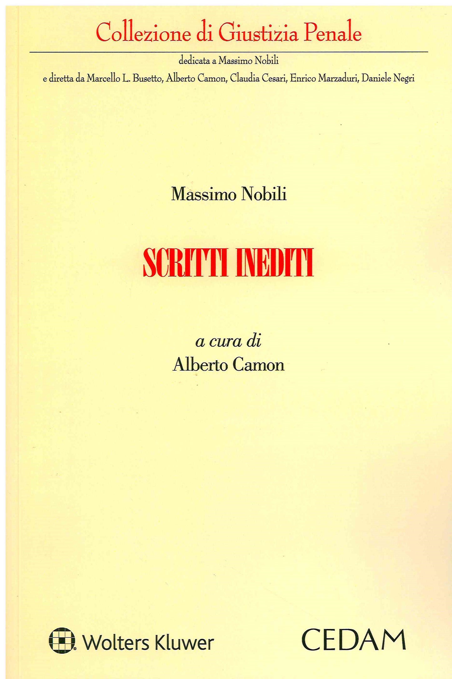 MASSIMO NOBILI SCRITTI INEDITI - CAMON