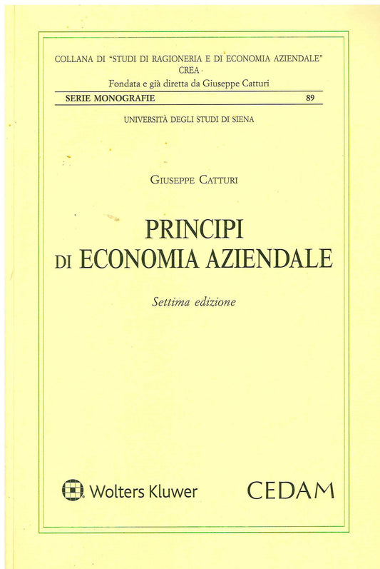 PRINCIPI ECONOMIA AZIENDALE 7ED. - CATTURI
