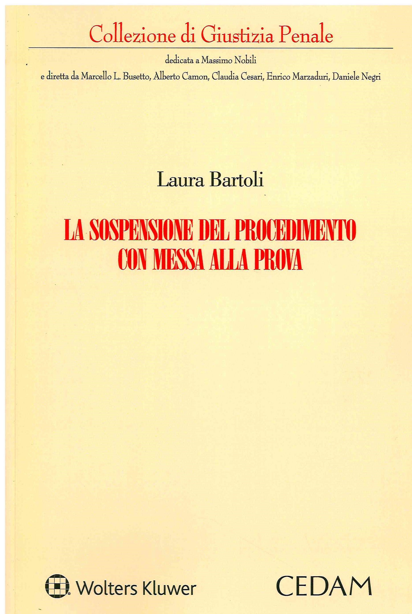 SOSPENSIONE PROCEDIMENTO MESSA PROVA - BARTOLI
