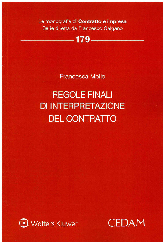 REGOLE FINALI INTERPRETAZIONE CONTRATTO - MOLLO