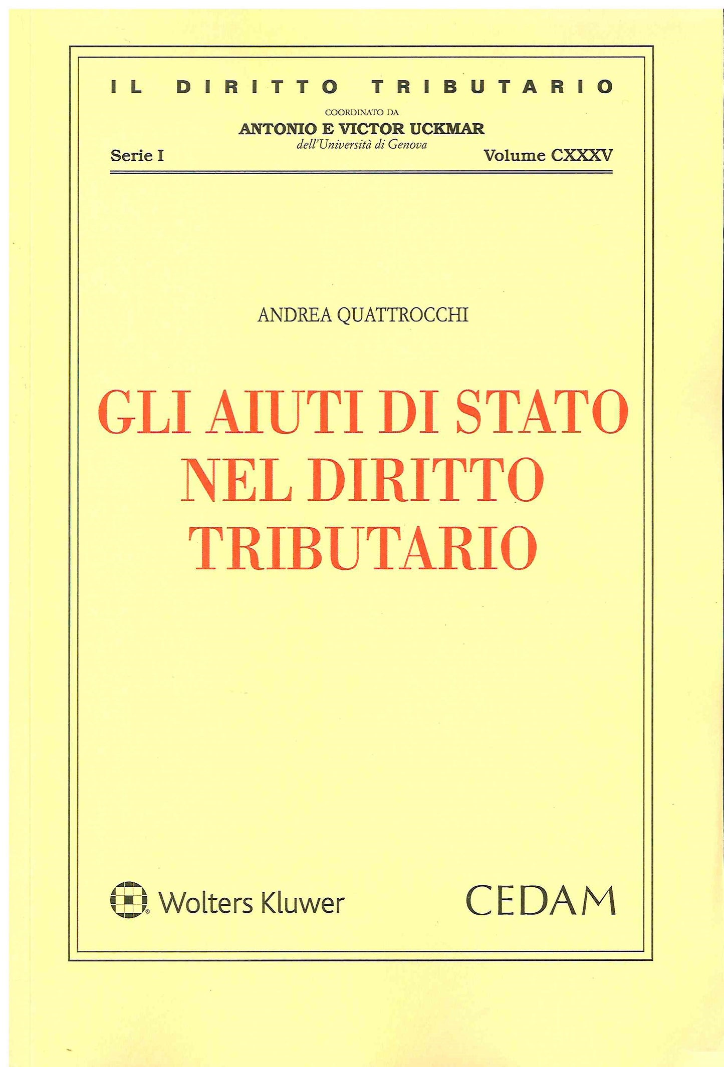 AIUTI DI STATO DIRITTO TRIBUTARIO - QUATTROCCHI