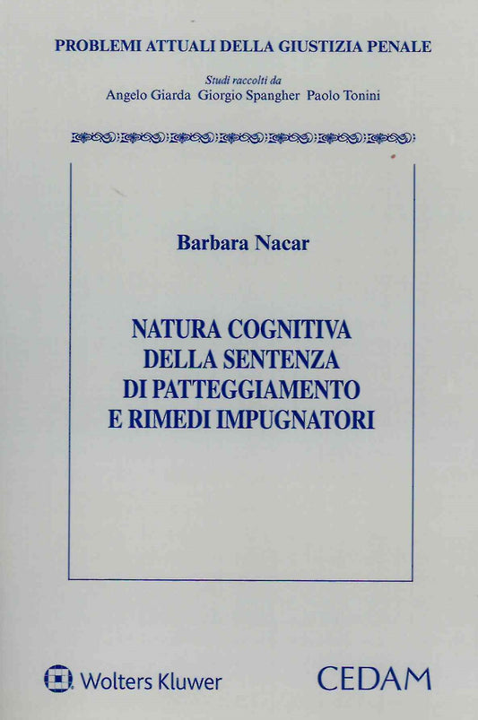 NATURA COGNITIVA SENTENZA PATTEGGIAMENTO - NACAR