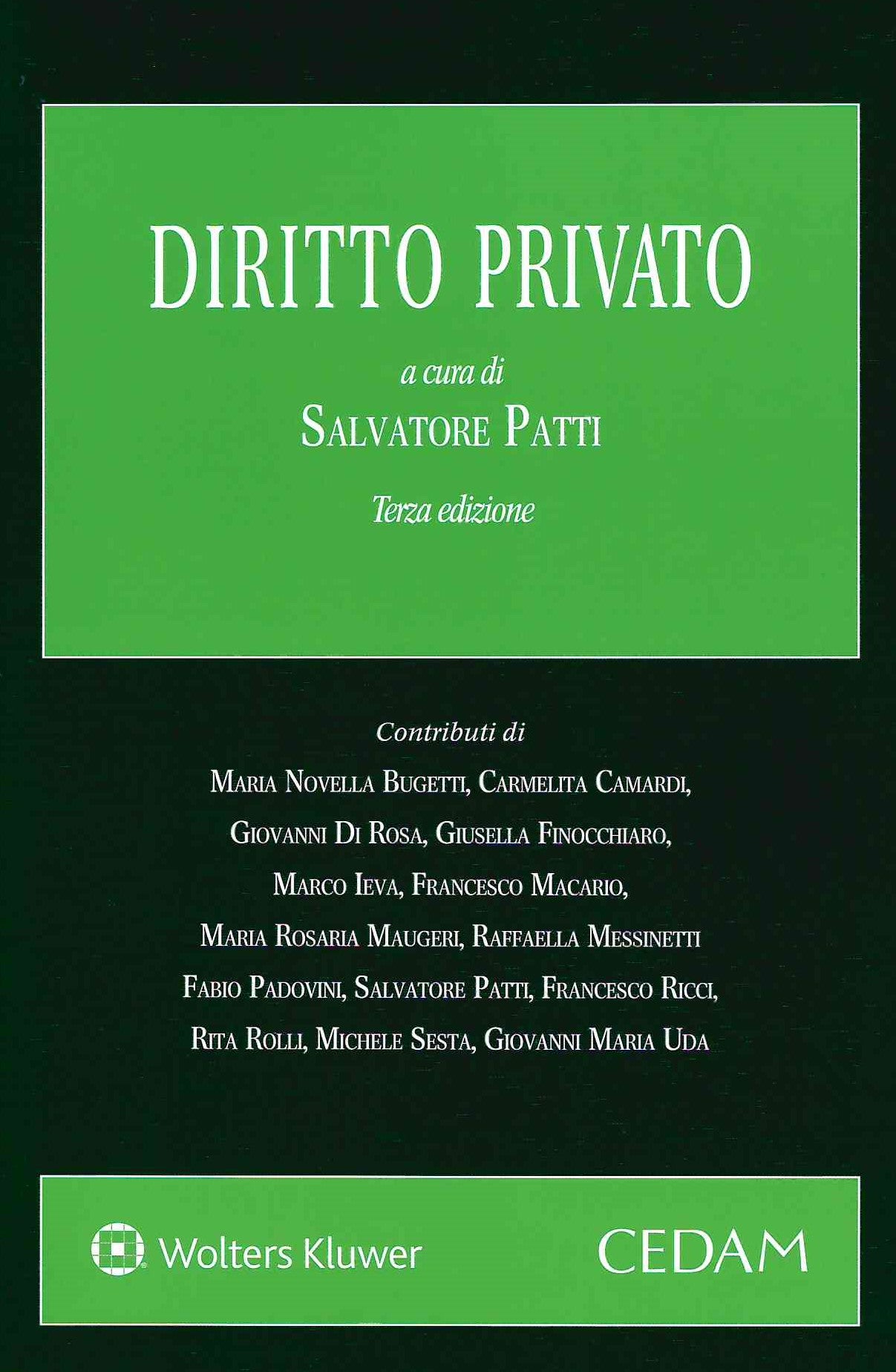 DIRITTO PRIVATO 3ED. - PATTI