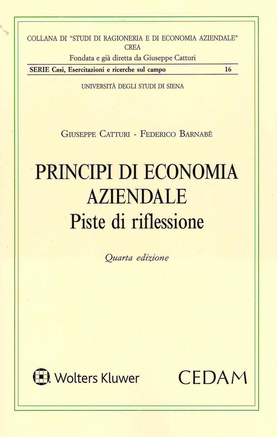 PRINCIPI DI ECONOMIA AZIENDALE PISTE - CATTURI