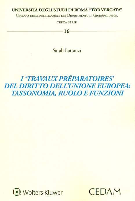 TRAVAUX PREPARATOIRES DIR.UE TASSONOMIA - STADERINI