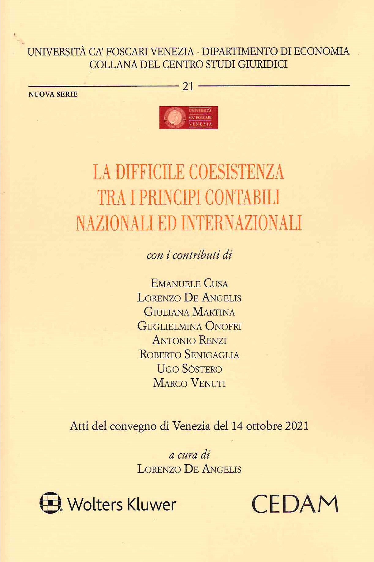 DIFFICILE COESISTENZA TRA PRINCIPI CONT. - DE ANGELIS CUSA