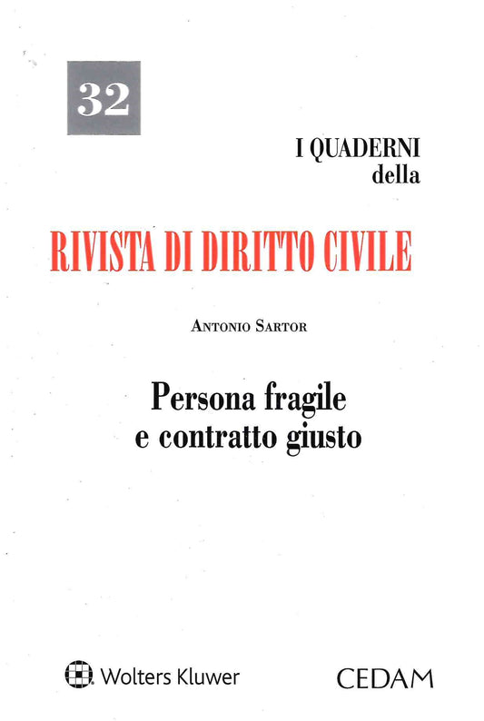 PERSONA FRAGILE CONTRATTO GIUSTO QUAD.32 - SARTOR