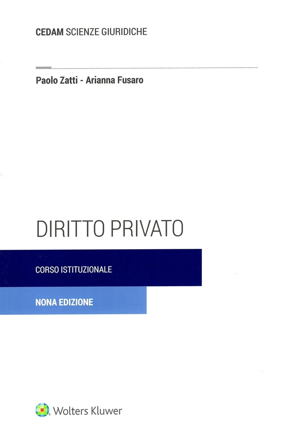 Diritto Privato. Corso Istituzionale (9°ed.) 2026 - Zatti Paolo, Fusaro Arianna