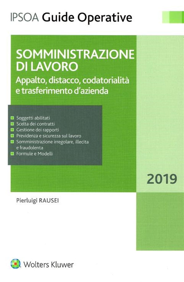 SOMMINISTRAZIONE DI LAVORO 2019 5ED. - RAUSEI