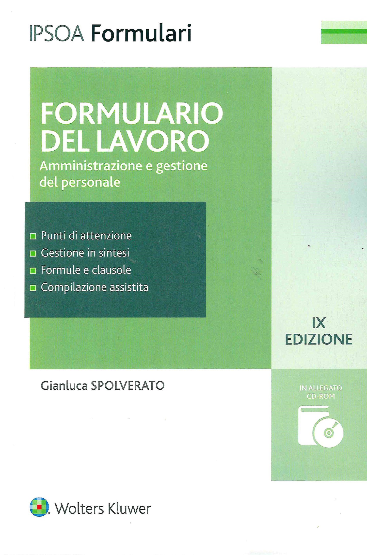 FORMULARIO DEL LAVORO 9ED. - SPOLVERATO