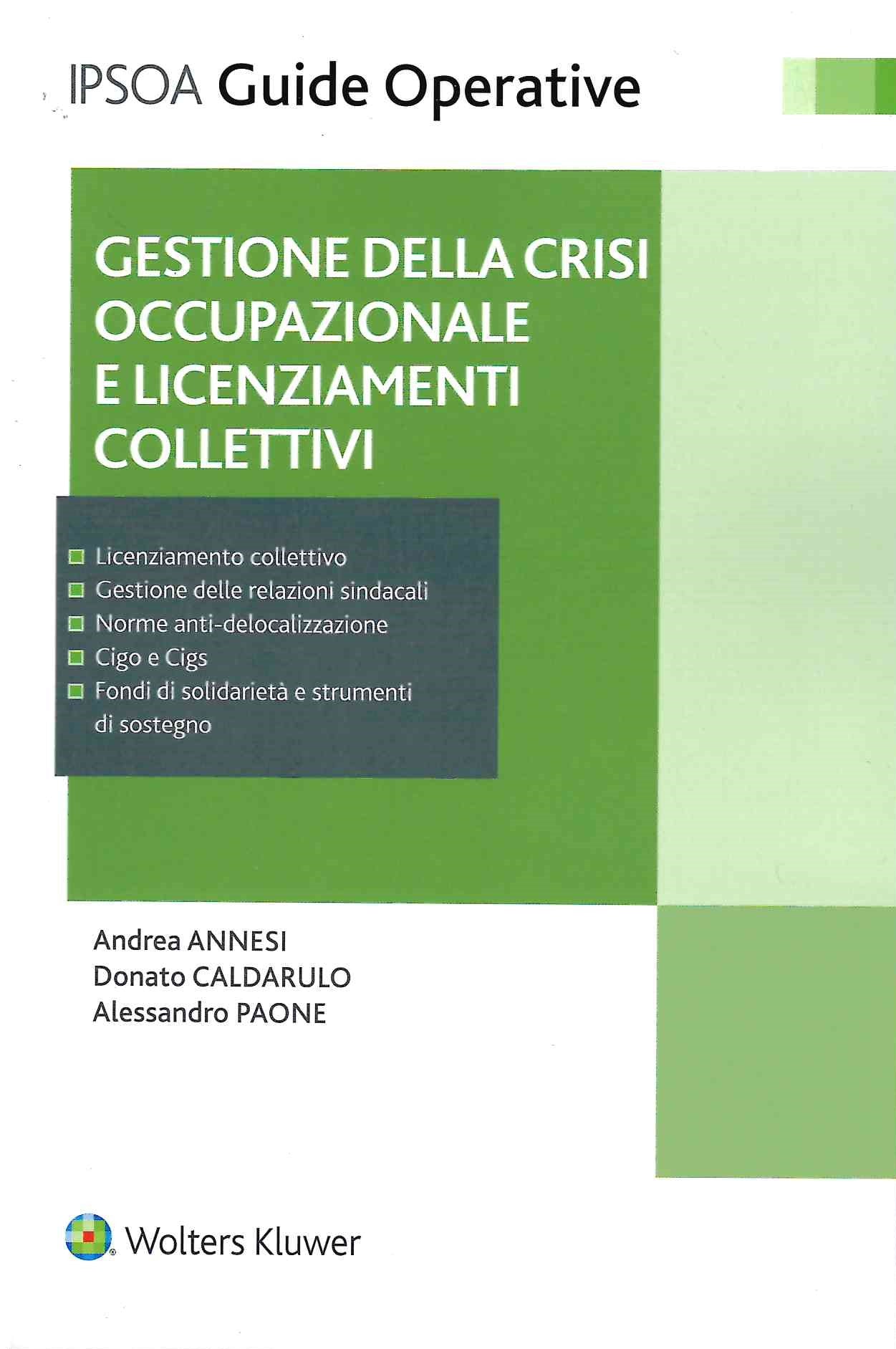 GESTIONE CRISI OCCUPAZIONALE LICENZ.COLL - ANNESI