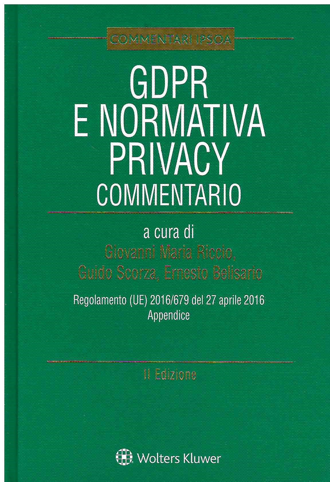 GDPR NORMATIVA PRIVACY COMM.2ED - RICCIO