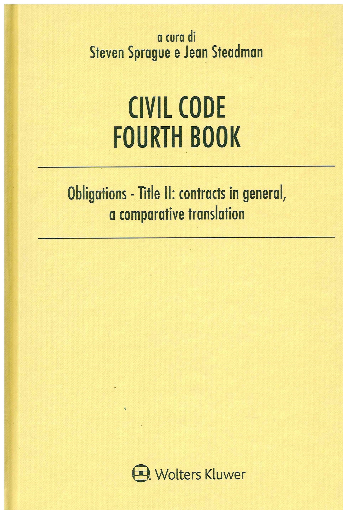 CIVIL CODE FOURTH BOOK - SPRAGUE