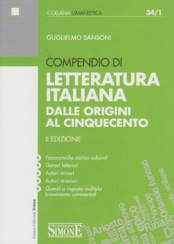 Compendio di Letteratura Italiana dalle - 341 Sansoni