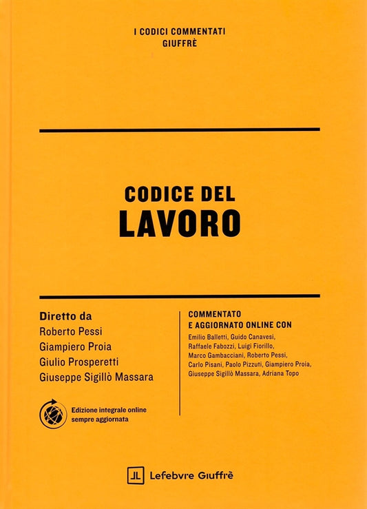Codice del Lavoro Commentato - Pessi Roberto