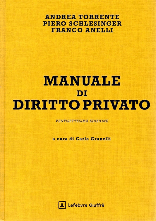 MANUALE DI DIRITTO PRIVATO (27°ed) 2025 - Torrente, Schlesinger