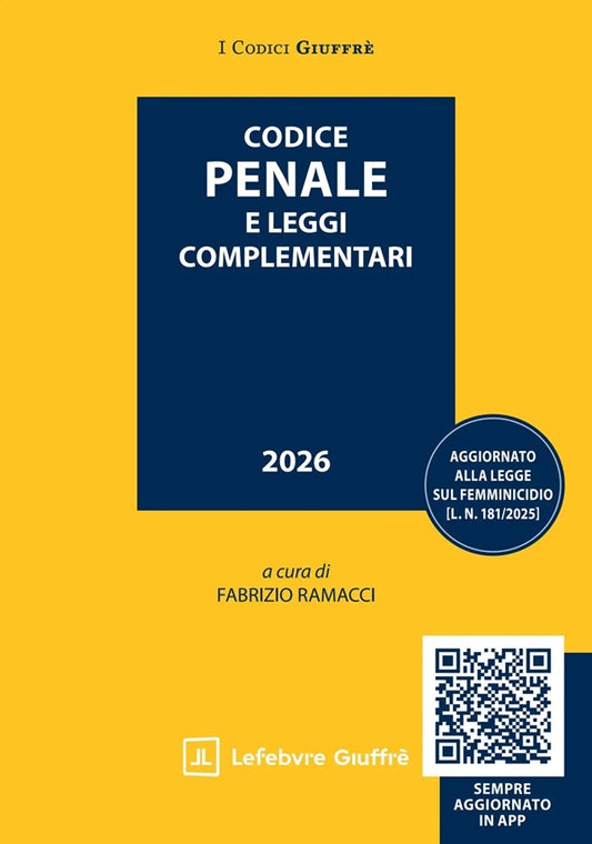 Codice Penale Leggi Complementari minor 2026 - Ramacci