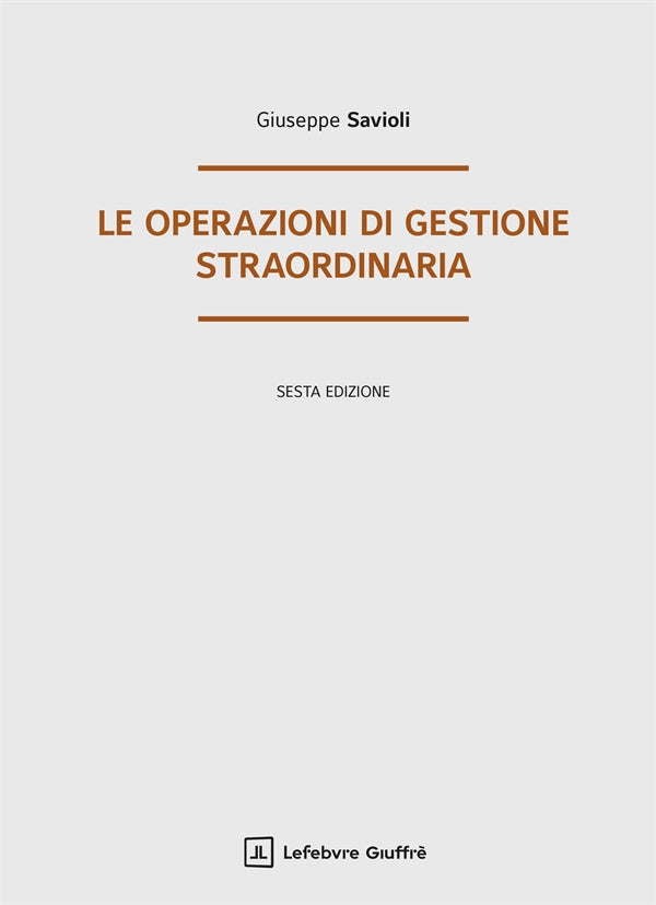Operazioni di Gestione Straordinaria - Savioli Giuseppe