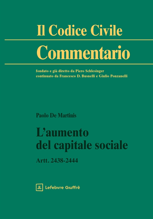 Aumento del Capitale Sociale - De Martinis Paolo