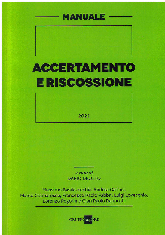Manuale accertamento riscossione 2021 - Deotto