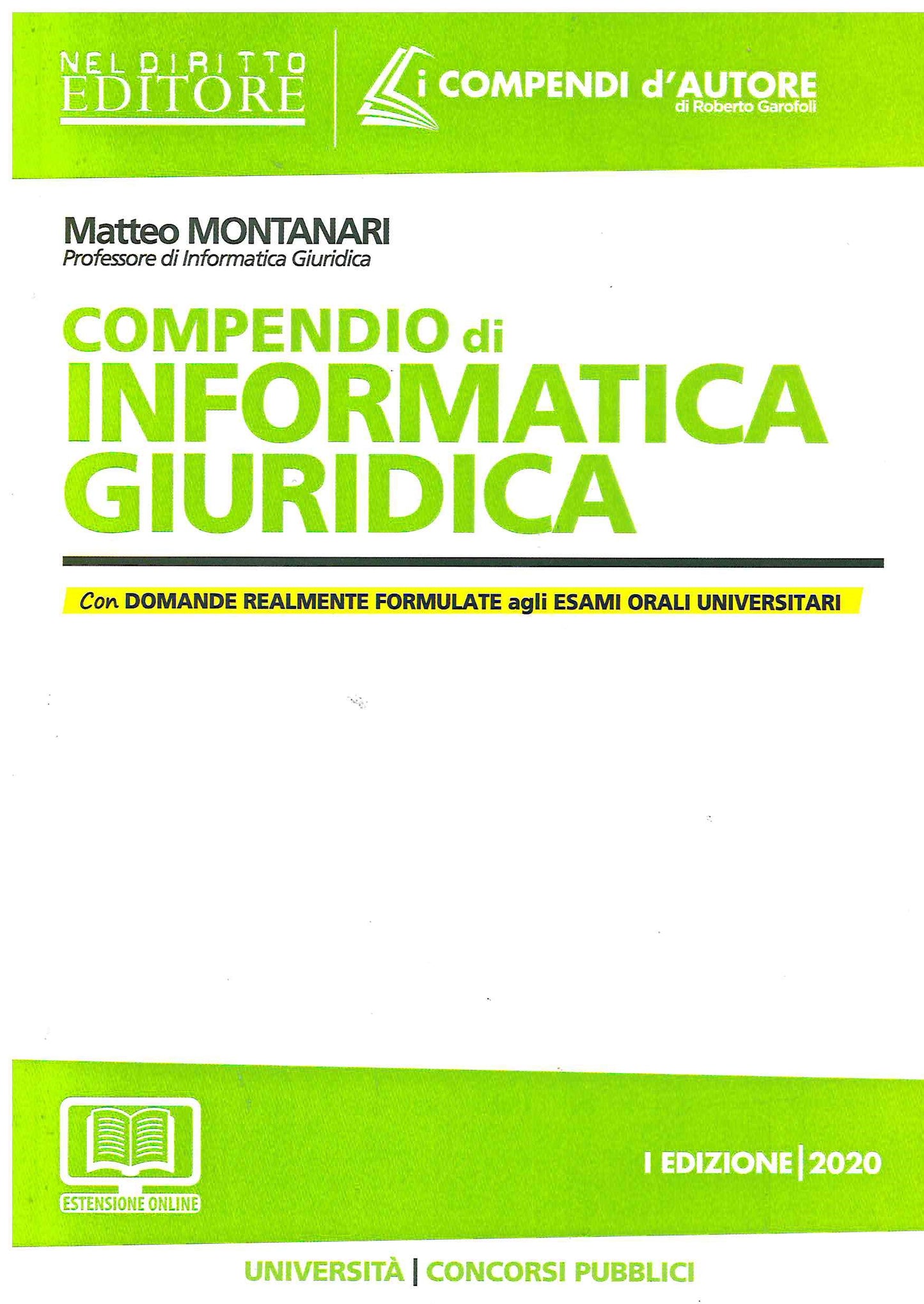 Compendio informatica giuridica 2020 - Montanari