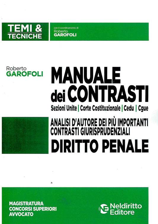 Manuale contrasti diritto penale 2020 - Garofoli