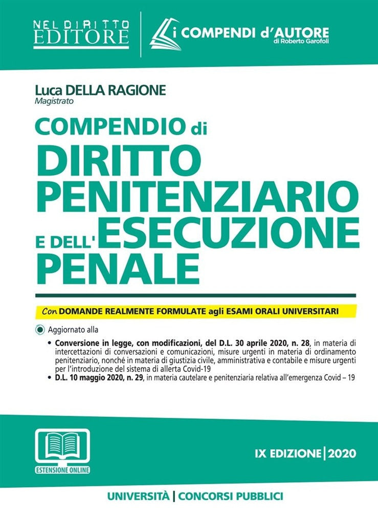 Compendio diritto penitenziario 2020 - Della Ragione