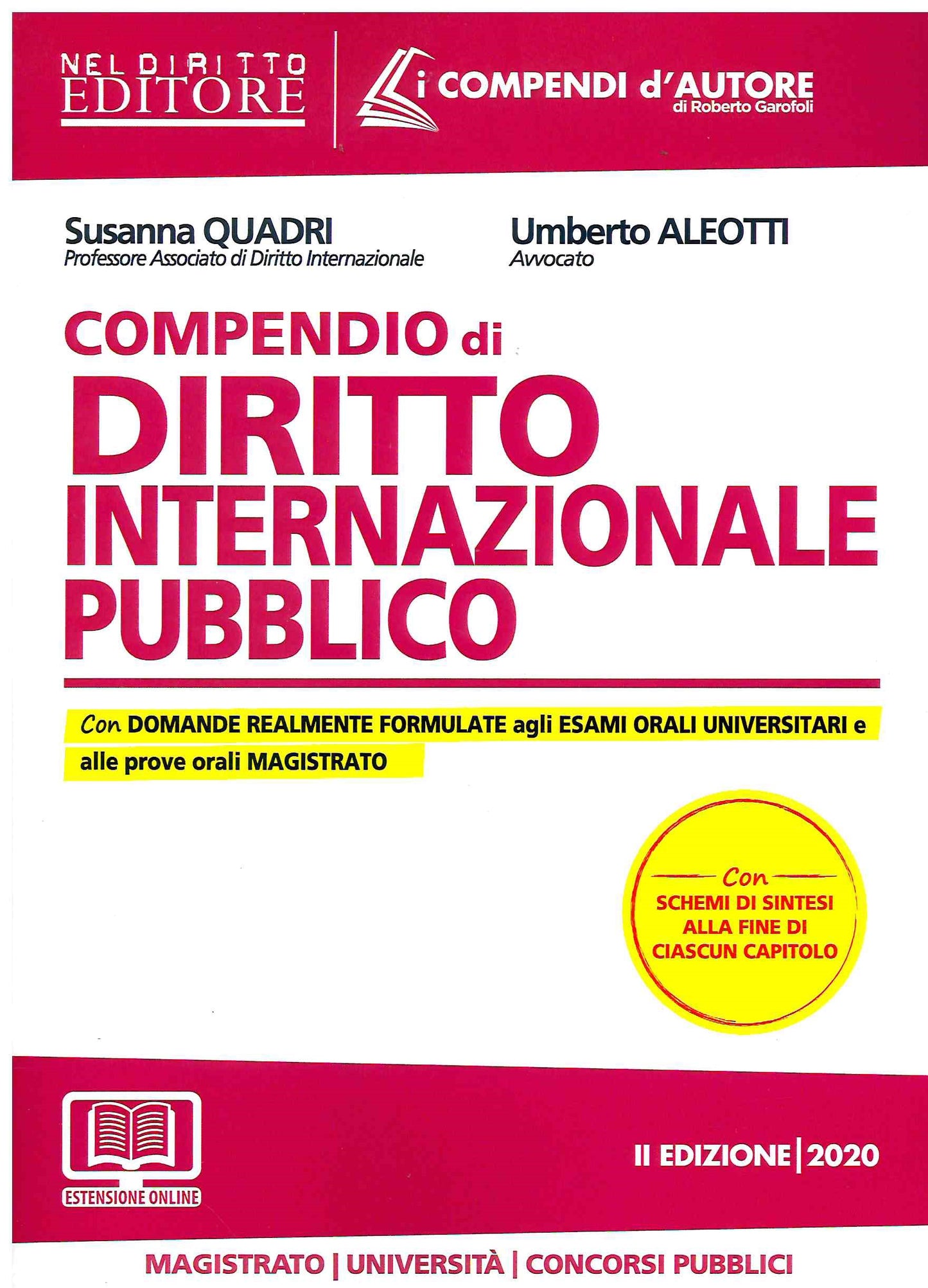 Compendio diritto internazionale pubblico 2020 - Quadri