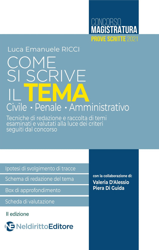 Come si scrive il tema 2021 magistr. - Ricci