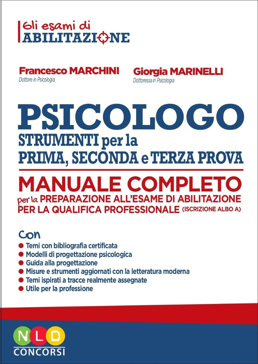 Strumenti 1 e 2 prova esame psicologo - Marchini