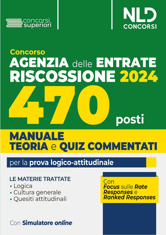 Concorso 470 posti Agenzia Entrate 2024 manuale e test