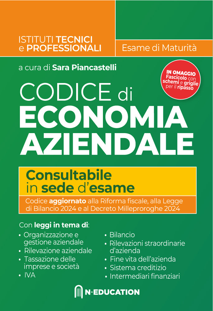 Codice economia aziendale allegato 2024 - Piancastelli