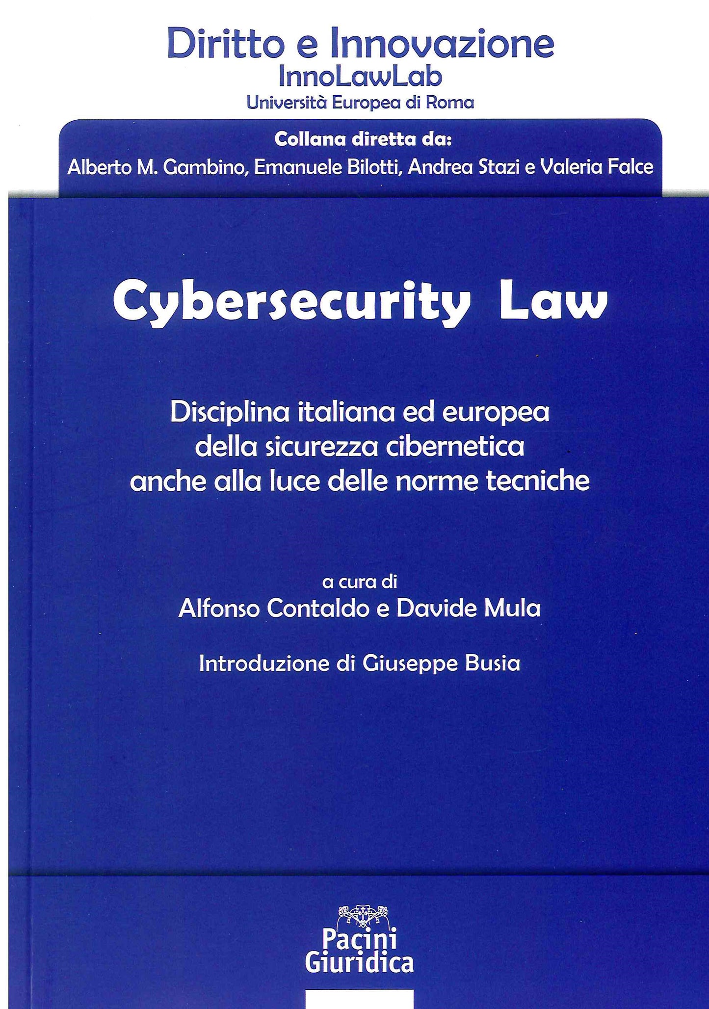 Cybersecurity law - Contaldo