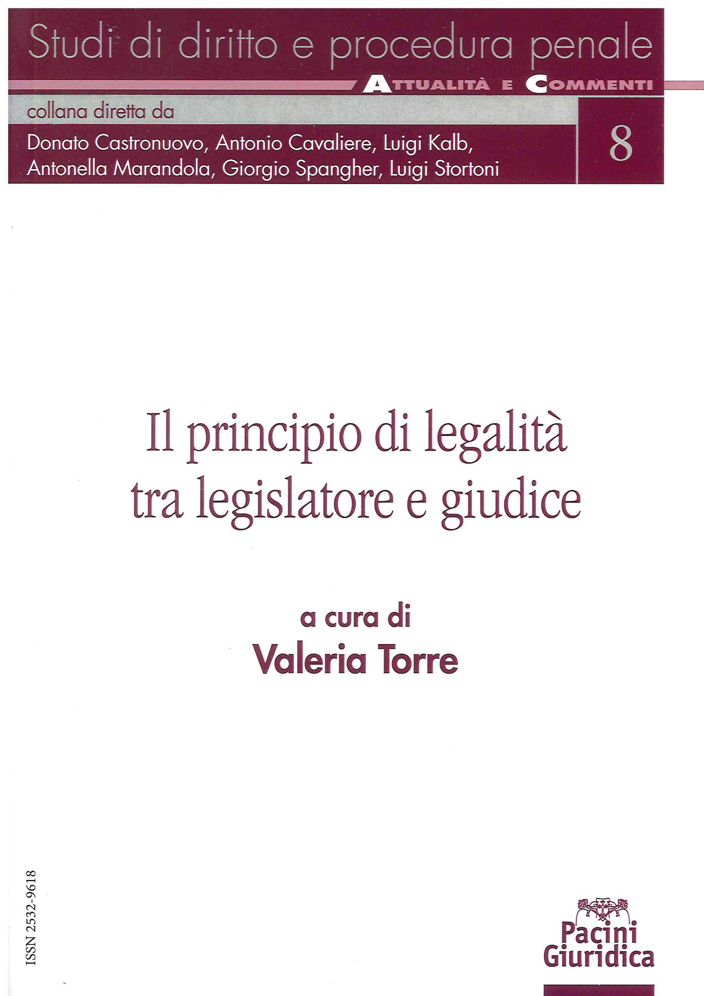 Principio legalità tra legislatore e giu - Torre