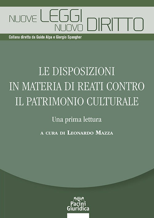 Disposizioni materia reati contro patrim - Mazza