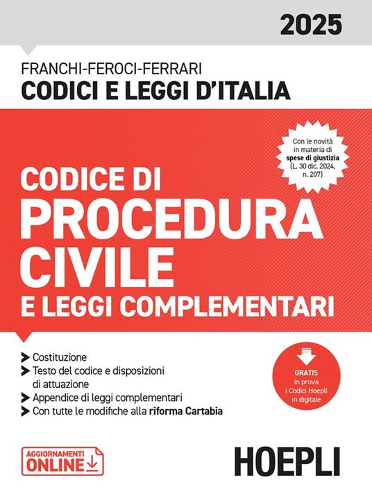 Codice di Procedura civile e leggi complementari 2025