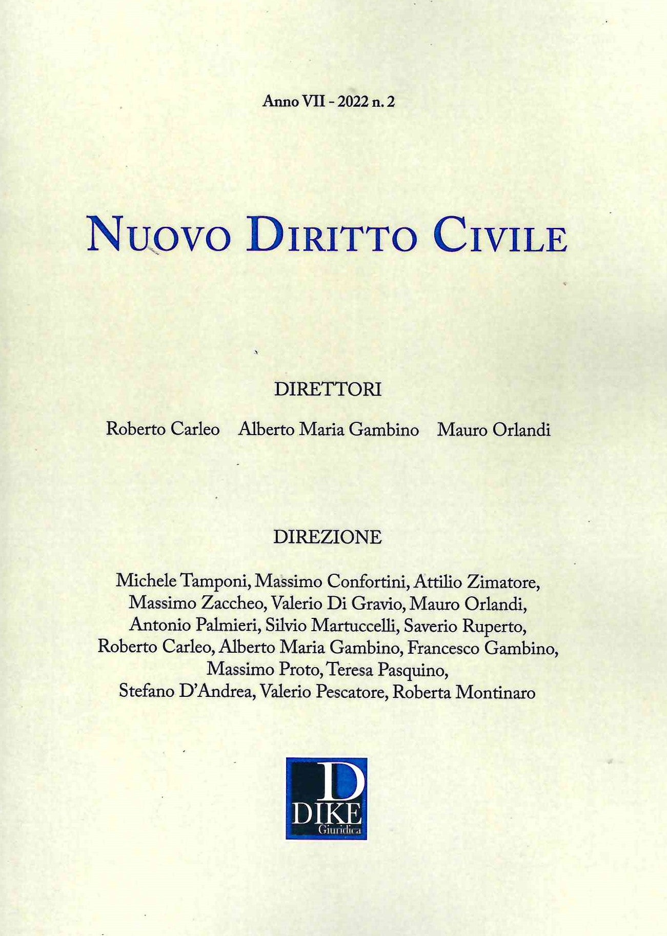 Nuovo diritto civile 2-2022 - Carleo