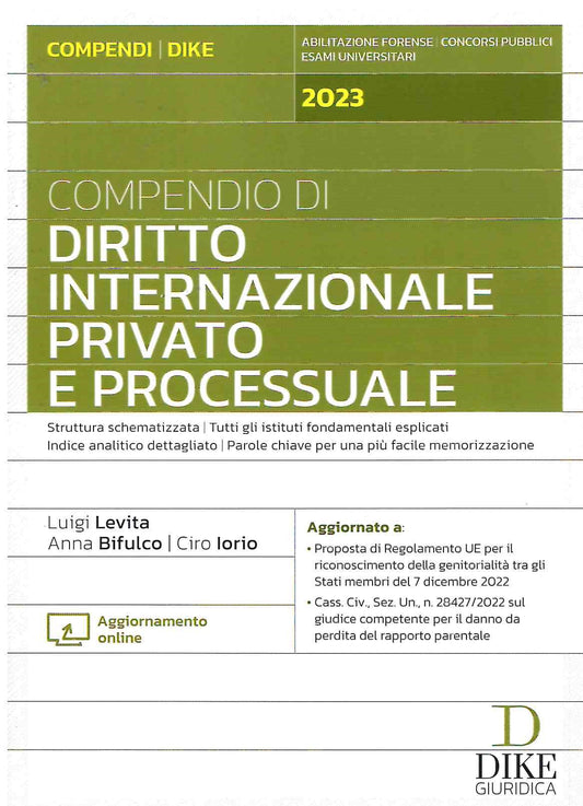 Compendio diritto internazionale privato 2023 - Levita