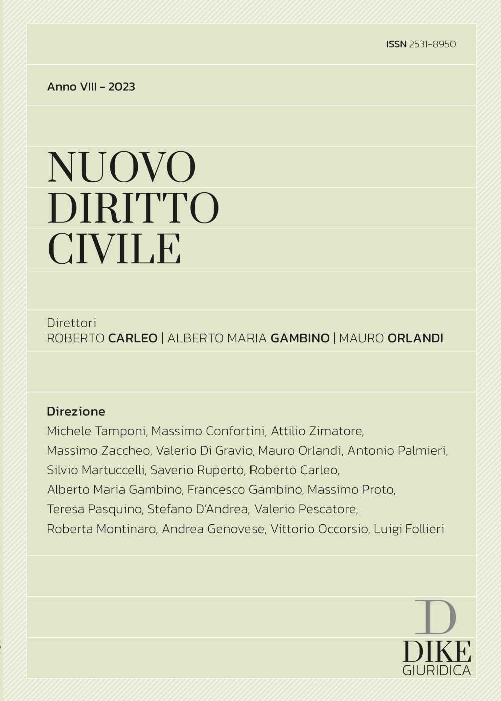 Nuovo diritto civile 1-2023 - Carleo